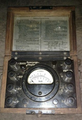 Vintage German Multimeter - Ohmmeter & Voltmeter - 1940 