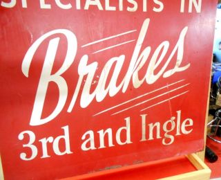 Vintage Hocker Brakes Evansville,  Indiana Advertising Sign 3rd & Ingle 2