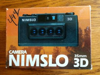 Vintage Nimslo 3d 35mm Film Camera - Stereo - Box W/instructions Htf