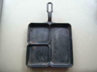 Vintage Griswold Cast Iron Colonial Breakfast Skillet 666 " Patent Applied For "