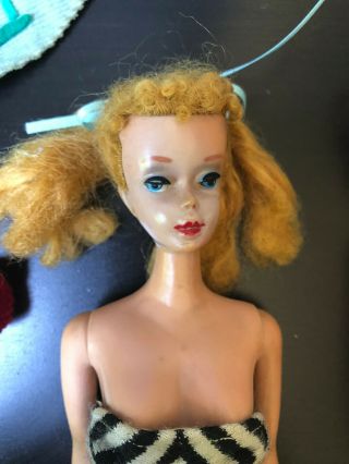 Vintage Barbie 4 Blonde Ponytail Barbie 850 TM Body 1960 2