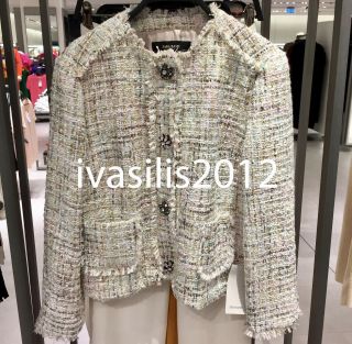 Zara Woman Tweed Jacket Blazer Vintage Style Blogger Xs - Xxl Ref.  3046/027