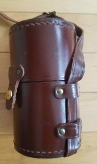 Curta Mechanical Calculator Leather Case In Vintage