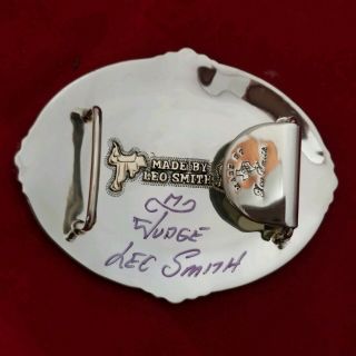 VINTAGE TROPHY RODEO BUCKLE 2010 BOISE IDAHO CALF ROPING CHAMPION Signed 527 8