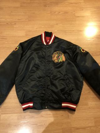 Vintage 80’s Nhl Satin Chicago Blackhawks Starter Jacket Xxl Supreme