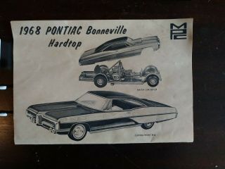 Vintage MPC 1968 Pontiac Bonneville Annual model car RARE 8