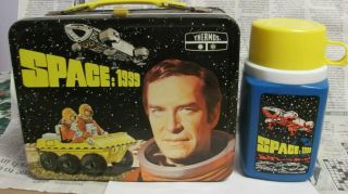 Vintage Metal Space: 1999 Lunch Box W/ Thermos " Rare "