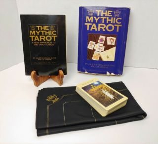 The Mythic Tarot Vintage 1986 Tarot Card Set Complete W/ Box Cards Book & Cloth