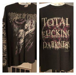 Cradle Of Filth Vintage Total Darkness Long Sleeve Shirt Xl Metal