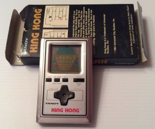 KING KONG,  Tandy Vintage Electronic LCD Handheld Game,  1984,  Rare and CIB 5