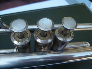 Vintage 1960 ' s Henri Selmer Paris DeVille Silver Bb Trumpet w/ Case & Mouthpiece 10