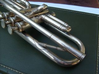 Vintage 1960 ' s Henri Selmer Paris DeVille Silver Bb Trumpet w/ Case & Mouthpiece 7