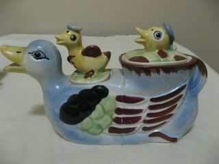 Large Vintage Duck And Baby 