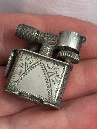 2 Miniature Vintage Sterling Silver Lift Arm Pocket Lighters 9