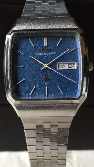 Vintage SEIKO Quartz Watch/ KING QUARTZ 5856 - 5000 SS 1978 Band 2