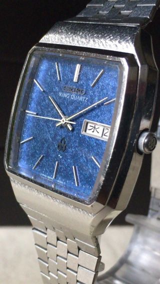 Vintage SEIKO Quartz Watch/ KING QUARTZ 5856 - 5000 SS 1978 Band 3