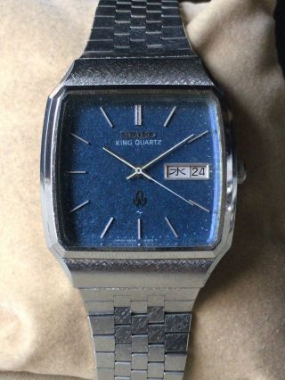 Vintage SEIKO Quartz Watch/ KING QUARTZ 5856 - 5000 SS 1978 Band 6