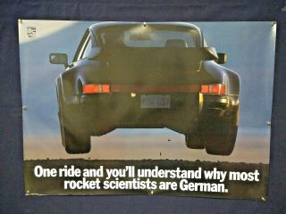 Vintage - 1989 - Porsche 911 Dealer Poster - - 39 " X 28 " Rocket Scientst