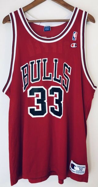 Scottie Pippen signed Chicago Bulls Vintage Champion Brand autograph Jersey JSA 5