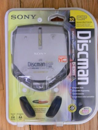 Vintage Nib Sony Discman D - E301 Cd Player,  Vintage Audio,  Headphones
