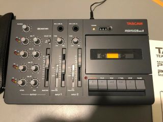 Vintage Tascam Porta 03 Mini Studio Cassette Multi Track Record.  Microphones. 2