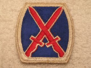 Us Army Wwii 10th Mountain Division Patch A Vintage Real Deal