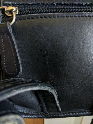 COACH Vintage Black Soft Leather Drawstring Turnlock Daypack Backpack 9791 USA 8