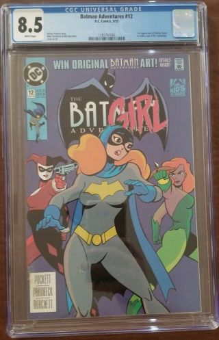 Batman Adventures 12 Batgirl Harley Quinn 1st Appearance Dc Rare 1993 Cgc 8.  5