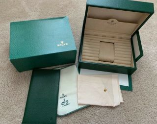 Authentic Vintage Rolex Large Watch Box W/ Wallet Book