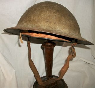 Rare Ww1 British Army Early Magnetic Steel Helmet