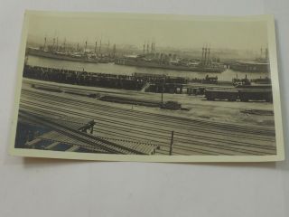 Wwii Photo Of Us Liberty Ships At Port B&w 3.  5 X 5.  5