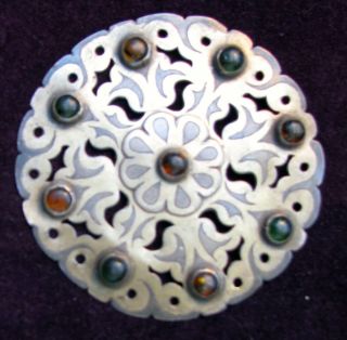 Antique Tekke Turkoman Silver Breast Ornament (gulyaka) 19th Cent Turkmen Jewelry