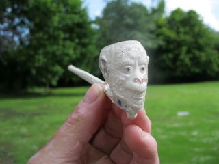 Rare Complete St Omer Clay Pipe Monkey Dummerill