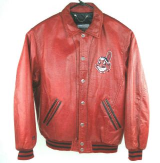Cleveland Indians Leather Jacket Coat Mirage Vintage 90 