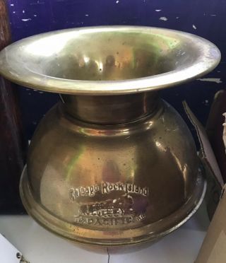 Vintage Brass Spittoon Chicago Rock Island Pacific Railroad