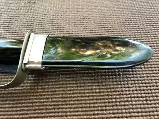 50s Vintage diving knife with sheath 5 inch blade 9 3/4 inch length japan 5