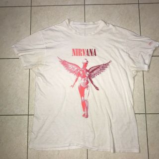 Vintage 90s Nirvana In Utero T Shirt White Small