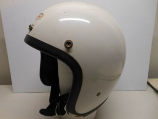 Vintage 1968 Bell Toptex Motorcycle Helmet 7 1/4 Stickers