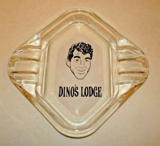 Vintage Dean Martin Dinos Lodge Restaurant Los Angeles Glass Ashtray