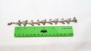Vintage sterling silver sharks tooth bracelet 2
