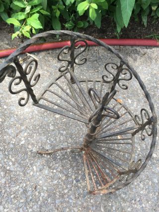 antique Vintage Cast Iron Spiral Staircase Plantstand Display Garden Home Shop 2