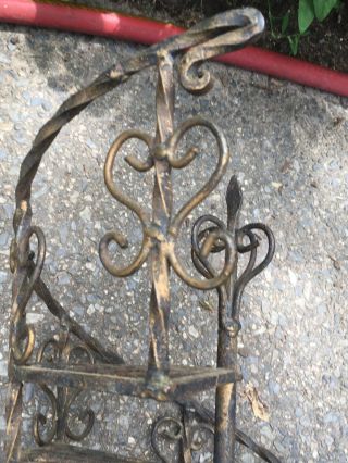 antique Vintage Cast Iron Spiral Staircase Plantstand Display Garden Home Shop 4