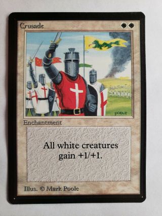 Crusade Beta Nm - M White Rare Magic The Gathering Mtg Card