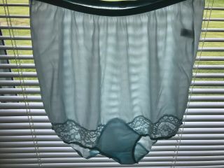 Sheer Vtg Gorgeous Aqua Blue Vanity Fair Nylon Tricot Panties Sz 6 Nwt Usa