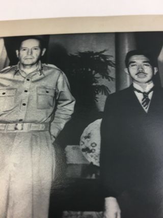 Ap Laser Photo Emperor Hirohito General Douglas Macarthur Tokyo Japan 1945