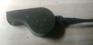 Vintage Wwii 1944 U.  S.  N.  Plastic Whistle -