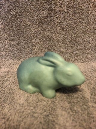 Vintage Blue / Green Van Briggle Bunny Rabbit,  Colorado Springs,  Colorado