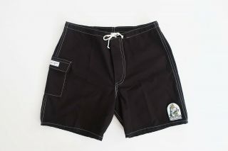 Vintage Katin Surfside California Black Drawstring Swim Trunks Shorts 35 Waist
