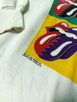 Vintage 90 ' s Rolling Stones Tour Sweatshirt 3