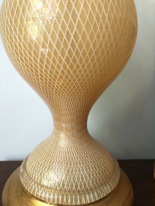 Vintage Murano Glass Table Lamp Seguso 11